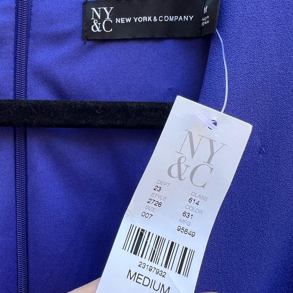 NYC NEW Royal Blue Front Tie Ruched Dress Women’s Medium - Picture 7 of 13